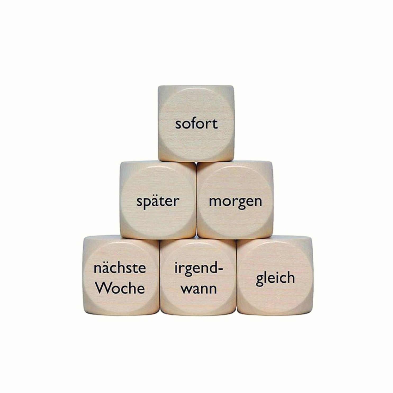 Wann? Holzwürfel 30 mm Entscheidungswürfel - 1 Stück - 4140