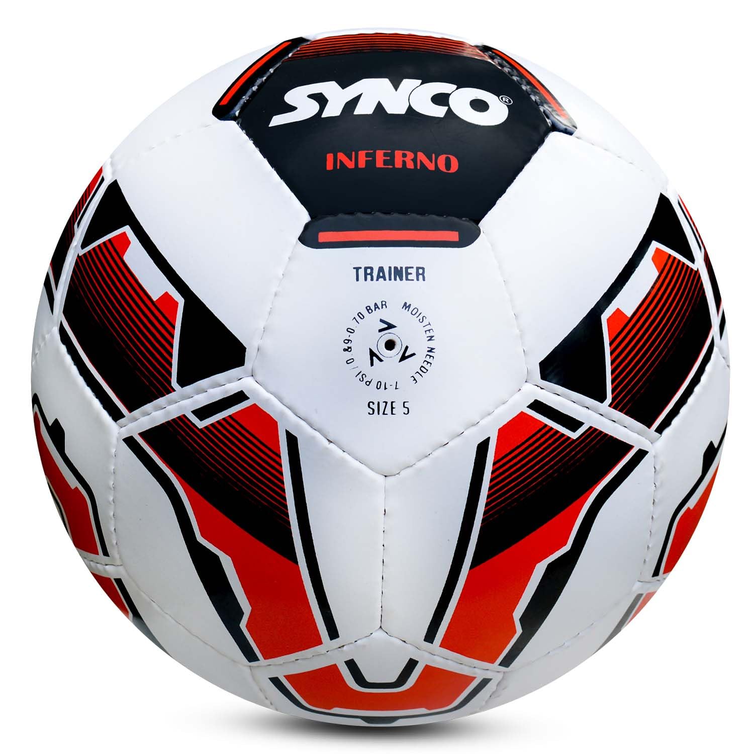 Synco Inferno Fußball Größe 5 – Weiß Trainingball für Profis - 1007