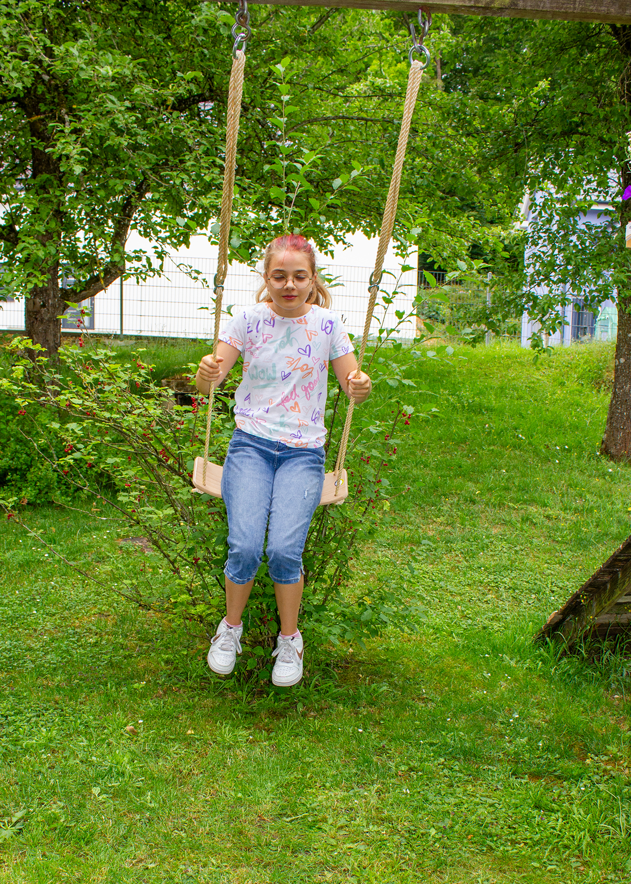 Brettschaukel Swing aus Holz emwe - 24051