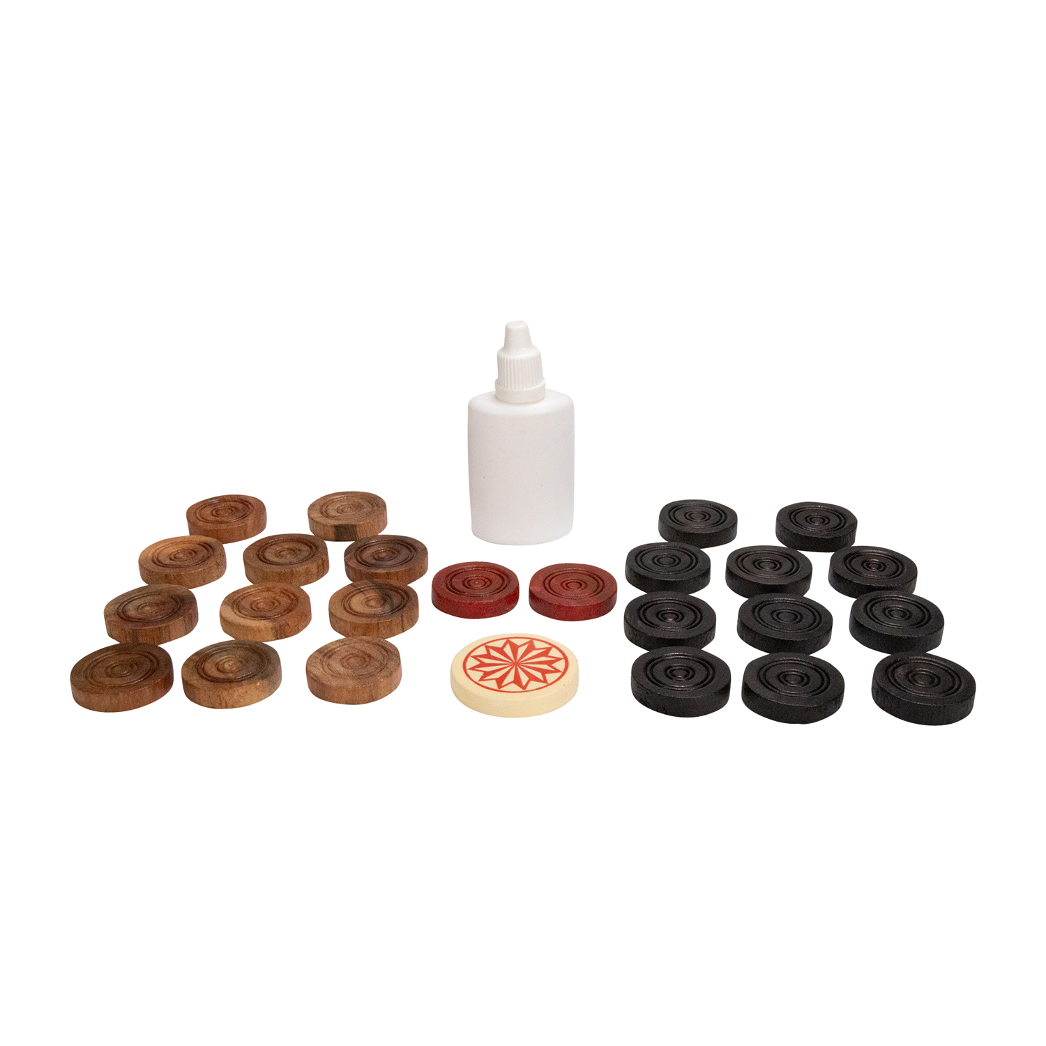 GICO Carrom Steine Komplettsatz, MB Economy Class -einfache, zweckmäßige Spielsteine- 2101