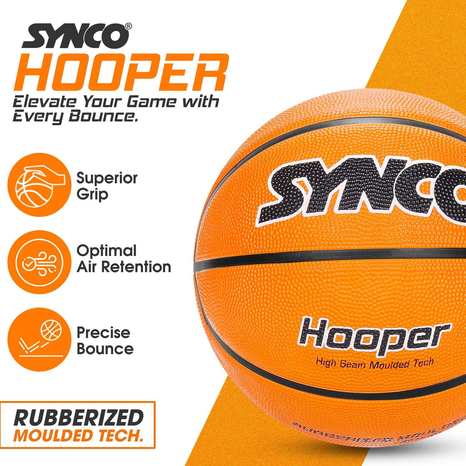 Synco Hooper Basketball – Größe 7  Indoor Outdoor geeignet - 1020