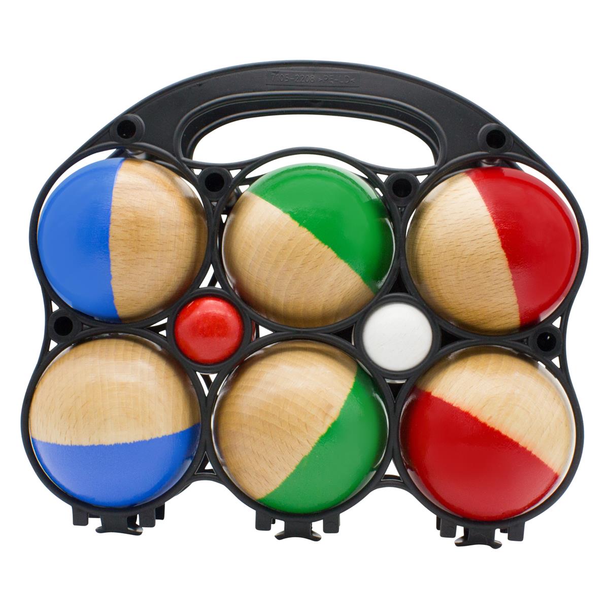 GICO Boccia Spiel 6er aus Massivholz, Durchmesser 7 cm 3010