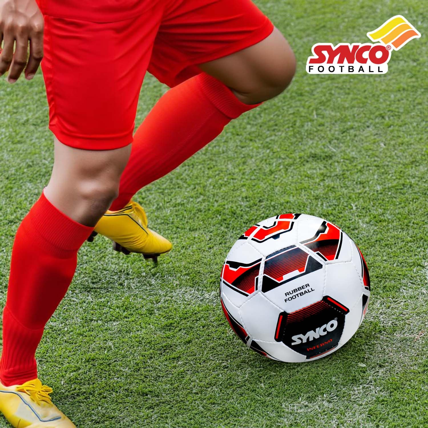 Synco Inferno Fußball Größe 5 – Weiß Trainingball für Profis - 1007