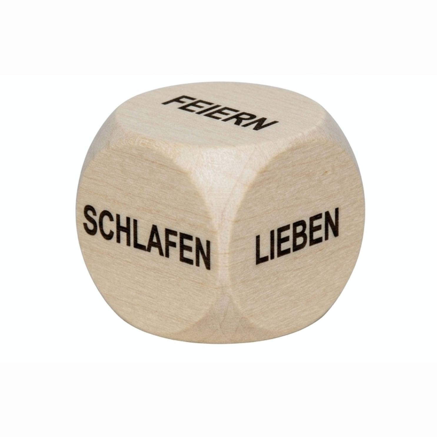 Was tun Würfel Holzwürfel Natur 30 mm – Freizeit- und Impulswürfel aus Holz - 1 Stück - 4133