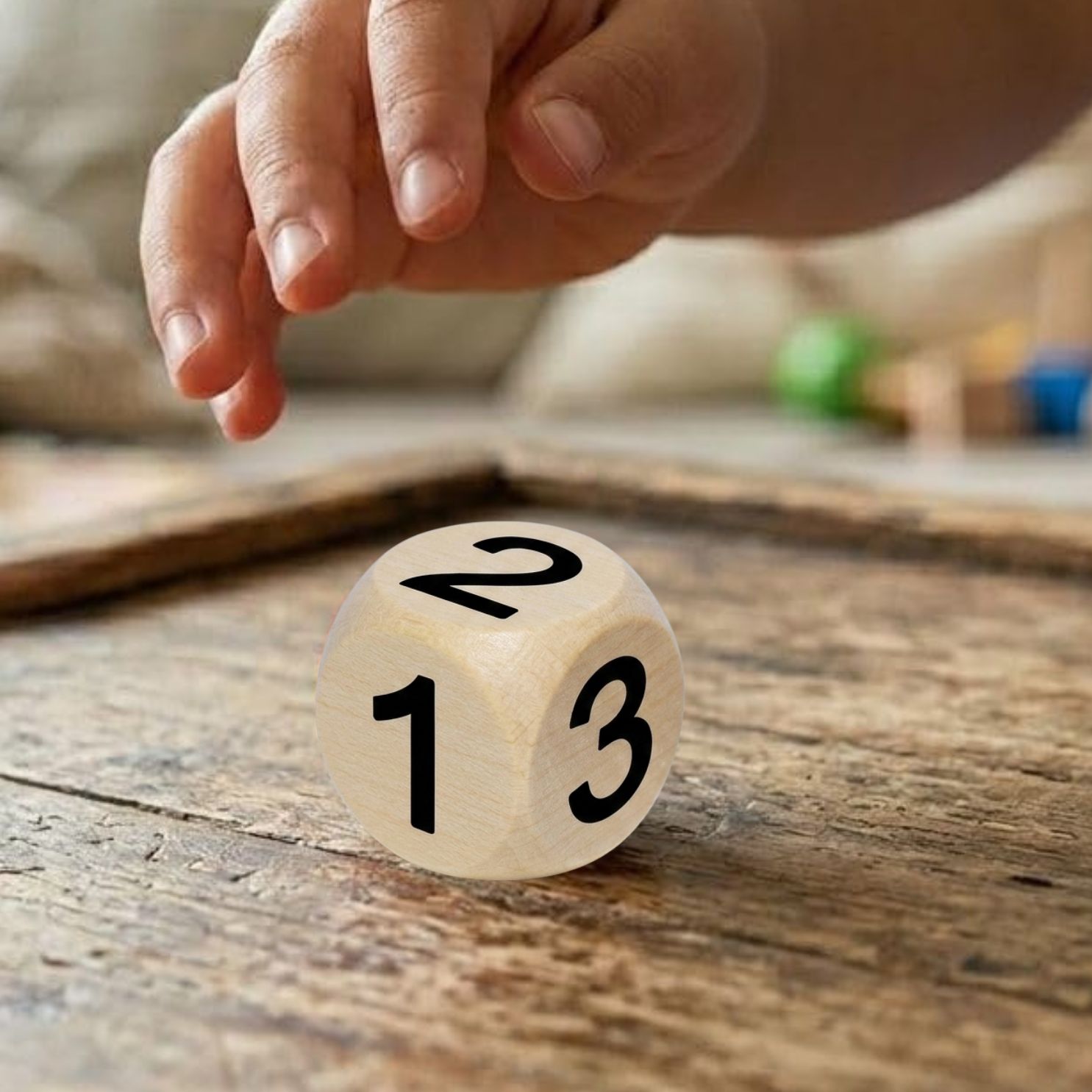 1–6 Holzwürfel Natur 30 mm – Zahlenwürfel aus Holz 1 Stück 4135