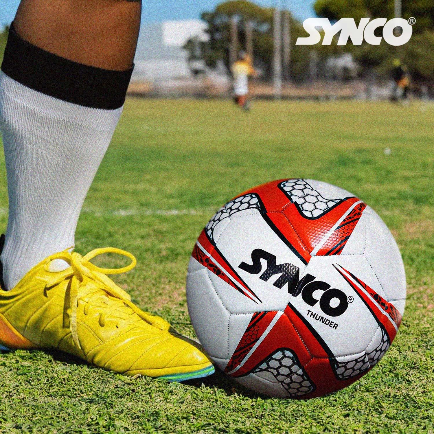 Synco Thunder Fußball – Größe 5  vernäht 32 Panel Ball 1008