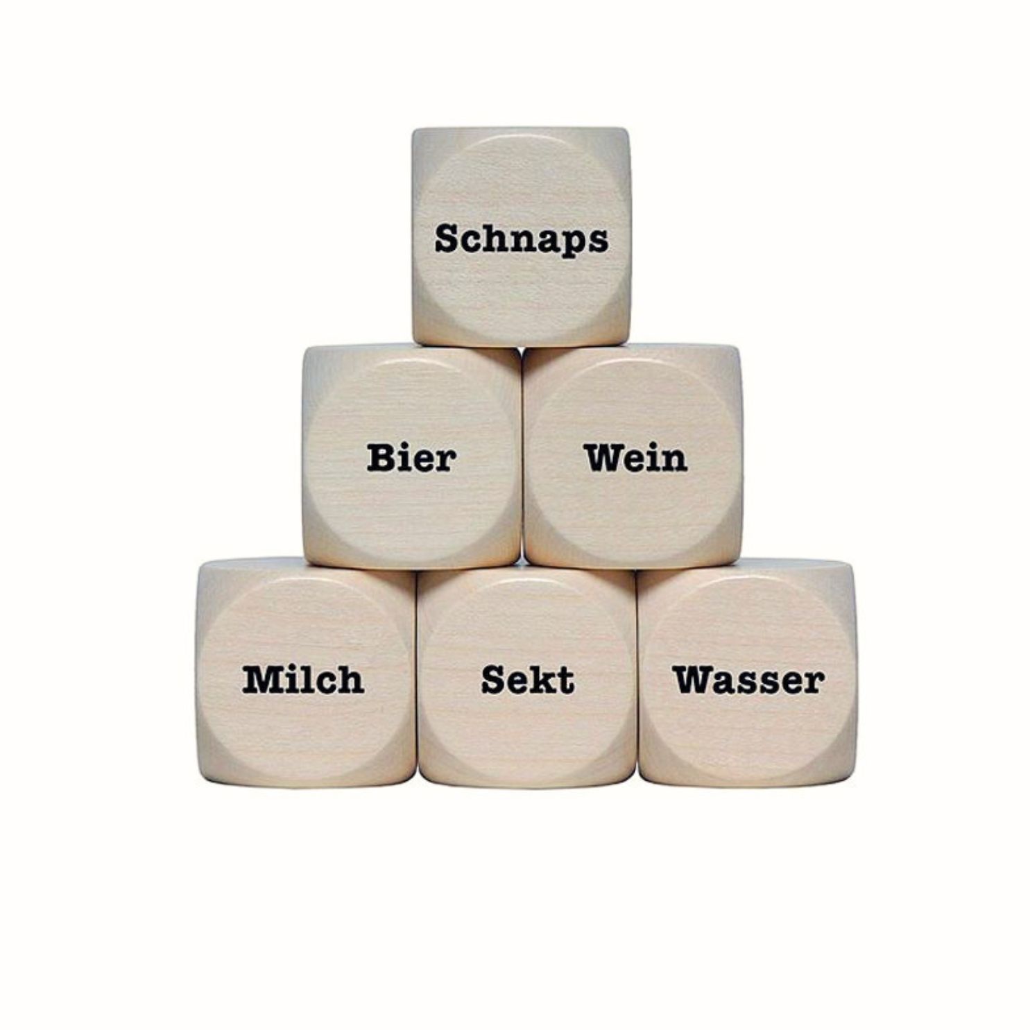 Was trinken? Holzwürfel 30 mm Trinkwürfel - 1 Stück - 4137