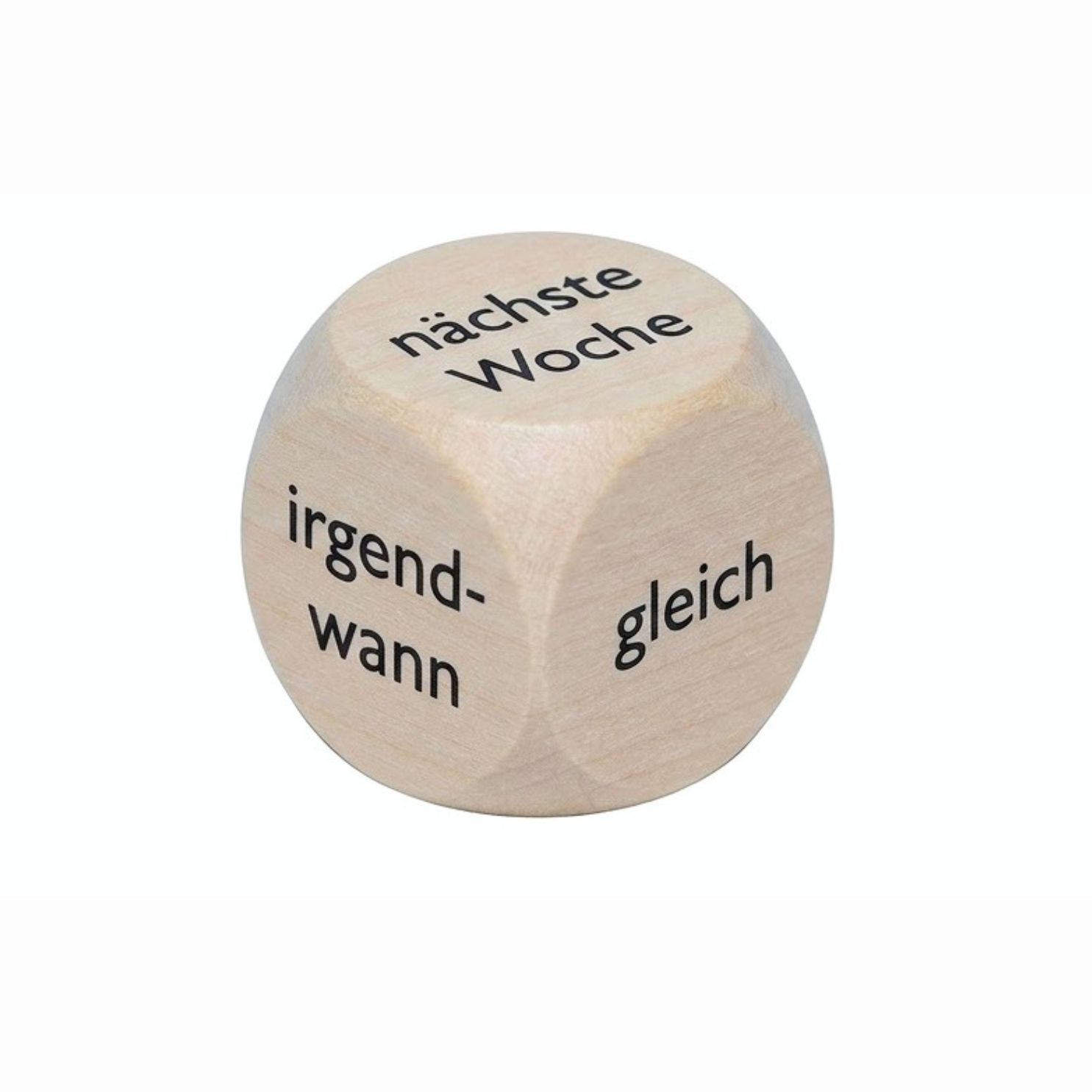 Wann? Holzwürfel 30 mm Entscheidungswürfel - 1 Stück - 4140