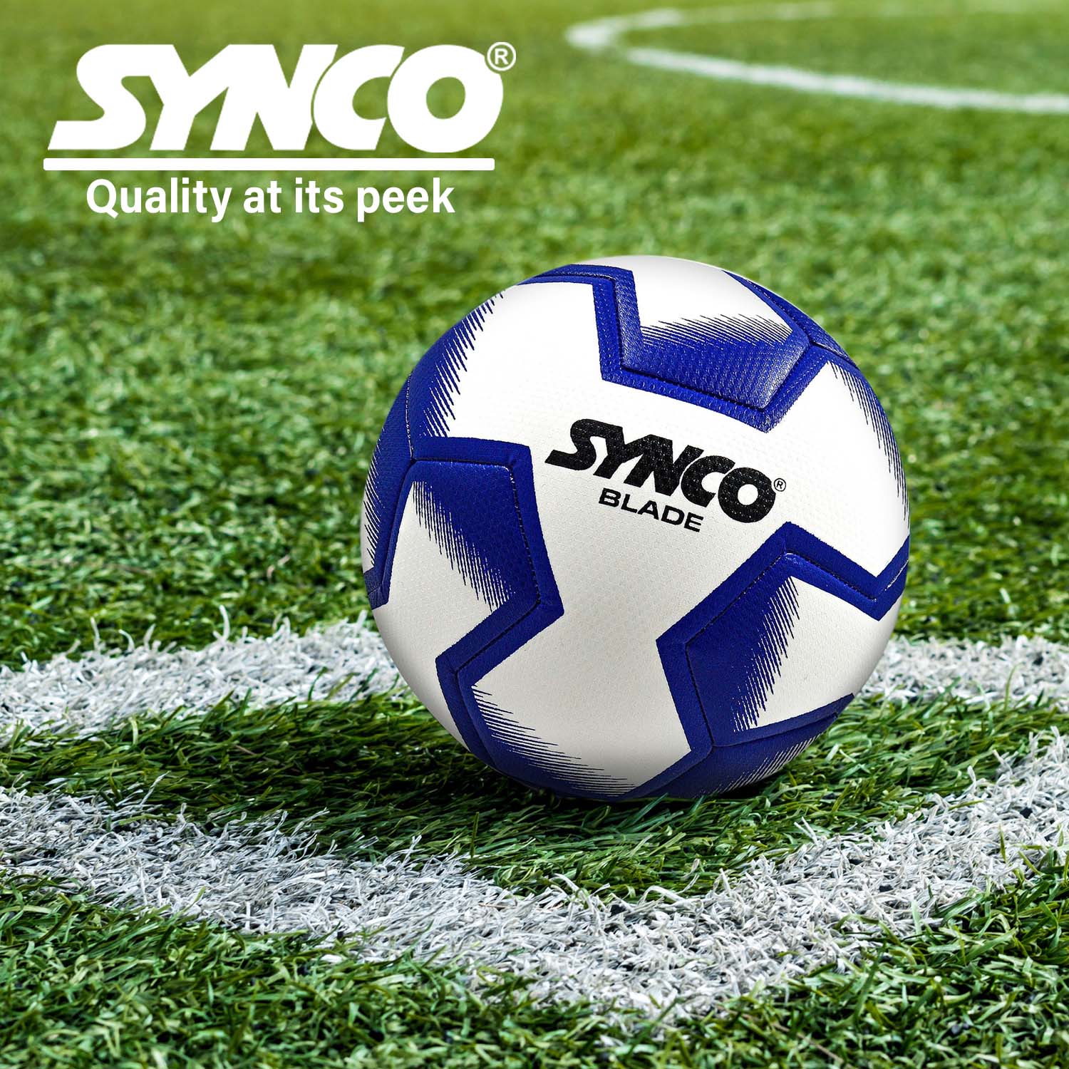 Synco Blade Hybrid Fußball | 8-Panel-TPU, weiß Größe 5-1004