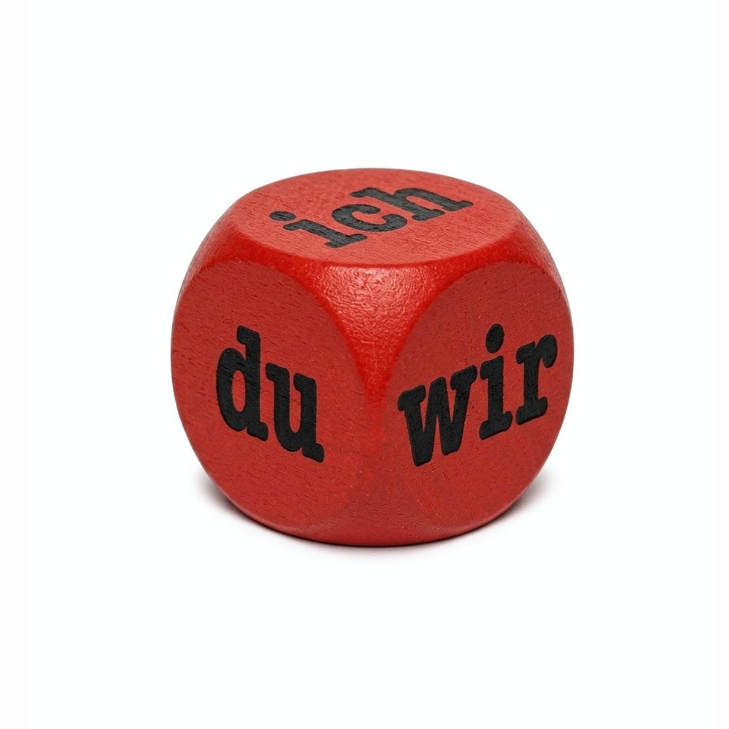 Ich Du Wir Lesewürfel Rot 30 mm – Kommunikationswürfel aus Holz- 1 Stück -4132