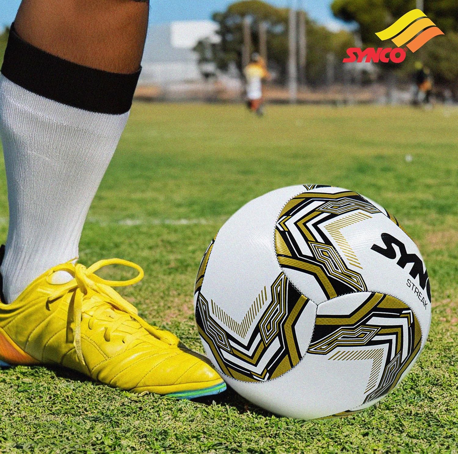 Synco Fußball Streak – Größe 5 Trainingsball Rasen - 1009