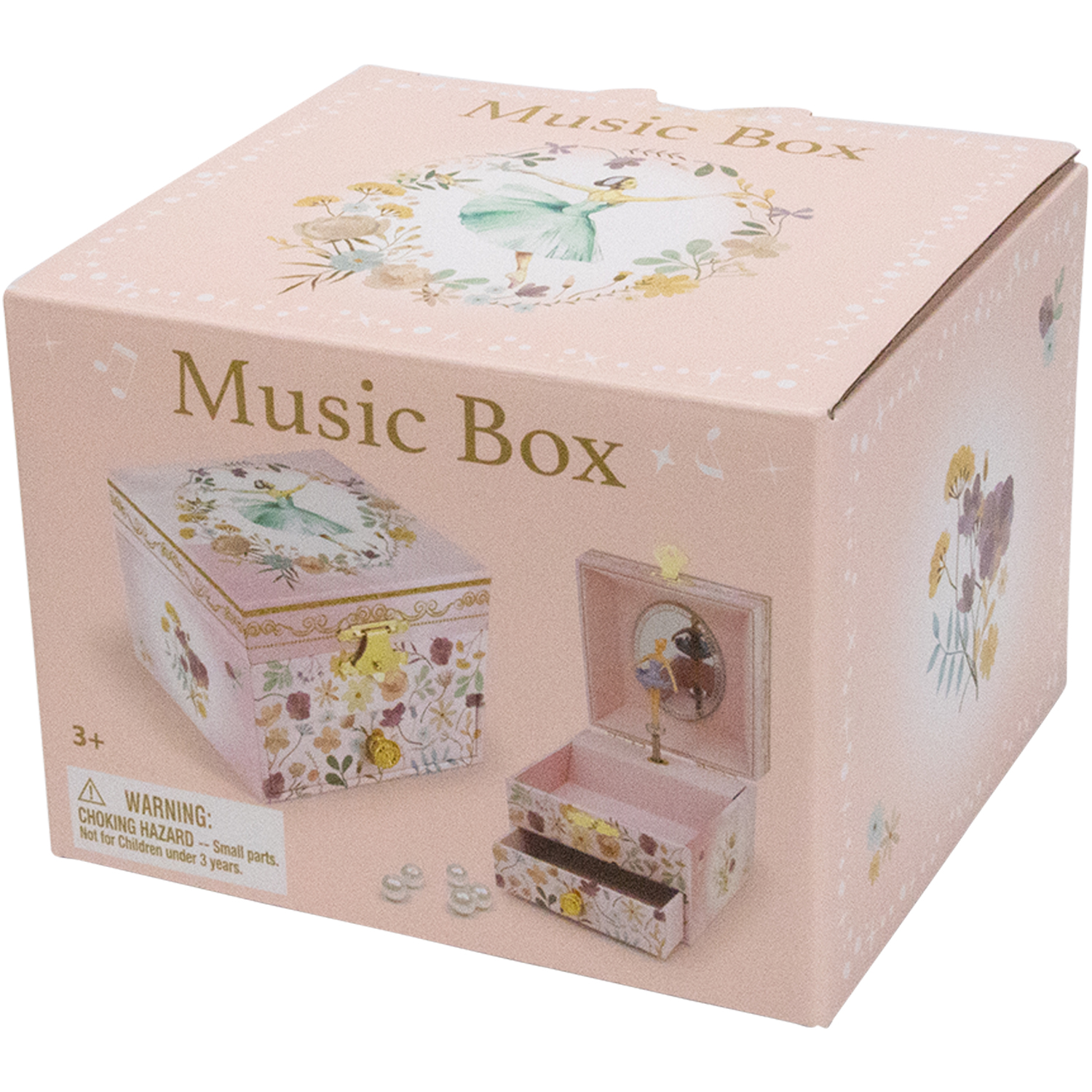 GICO Ballerina Schmuckkästchen Rosa – Spieluhr & Fächer für Kinder - 92071