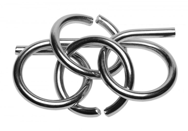 Metallpuzzle Schlaufen und Ringe, SG: mittel
