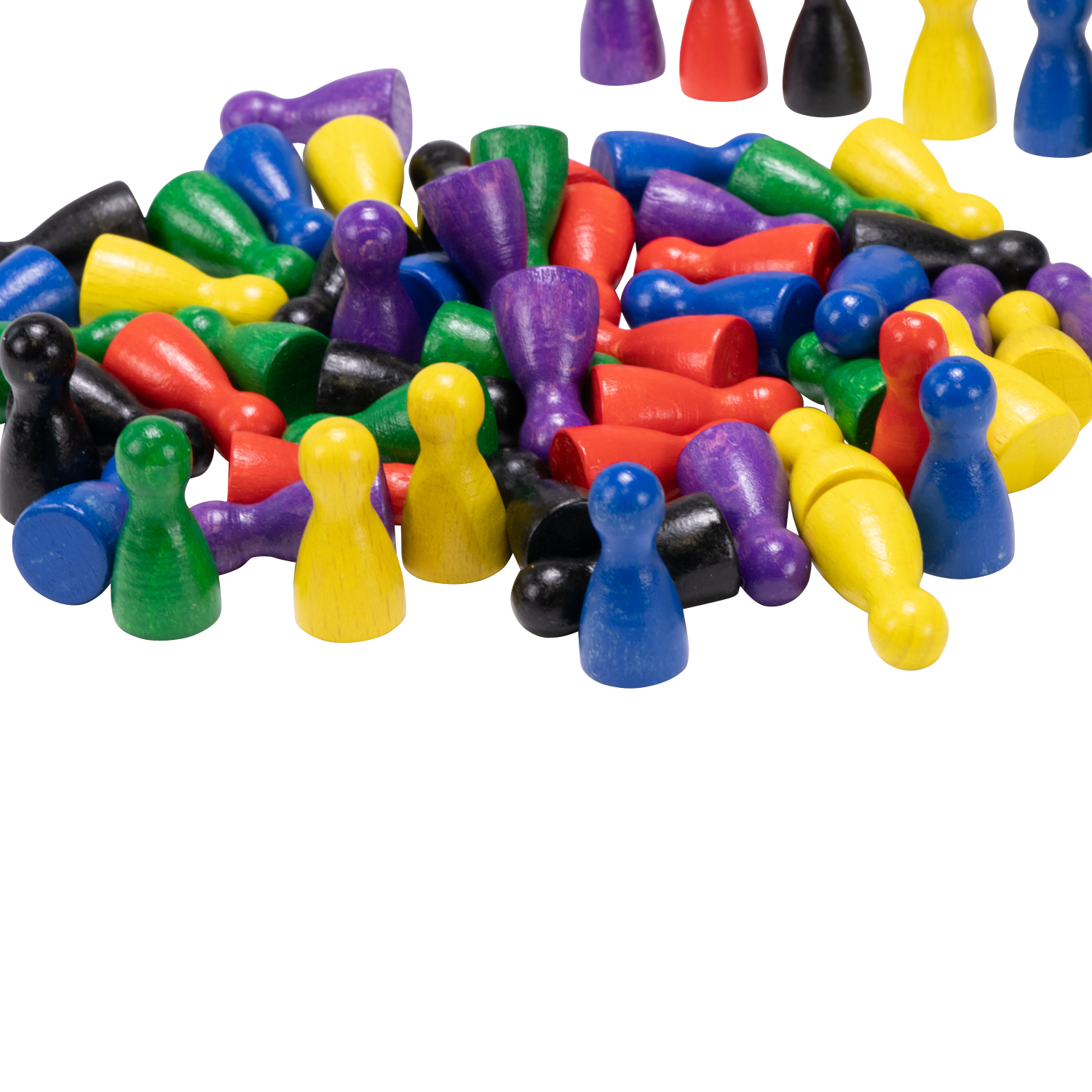 60 Halmakegel 24x12 Spielkegel aus Holz, bunt sortiert -2132