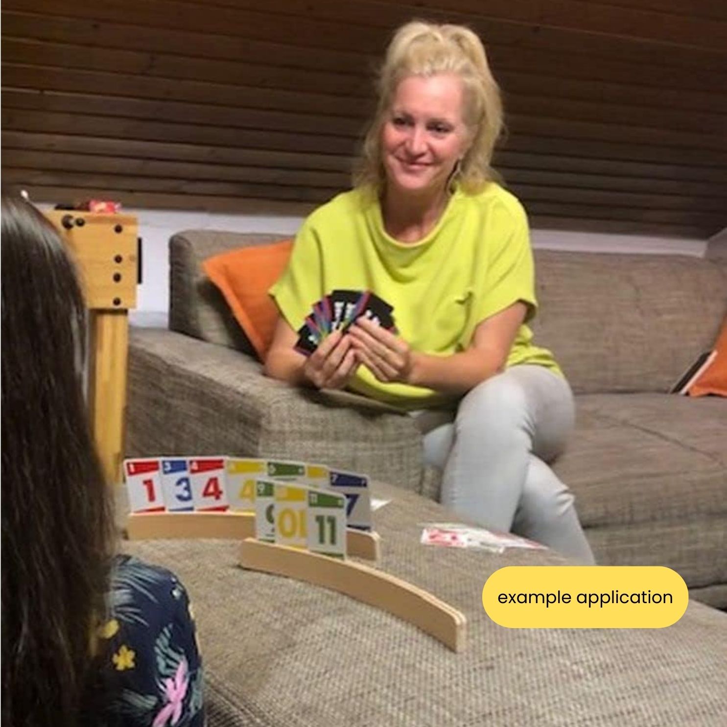 GICO Kartenhalter Spielkartenhalter aus Holz Länge 33 cm - 2er Set - 7956