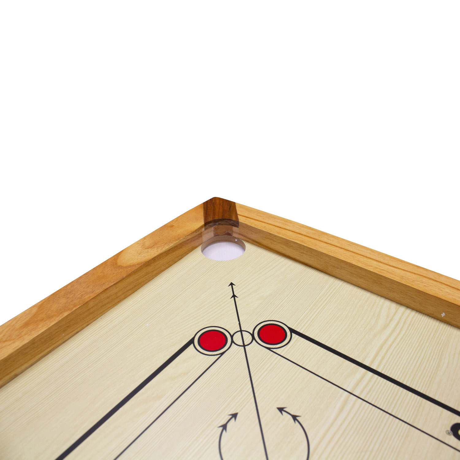 Carrom Board Spiel Synco 66x66cm  mit komplettem Zubehör und Gleitpulver - 2966