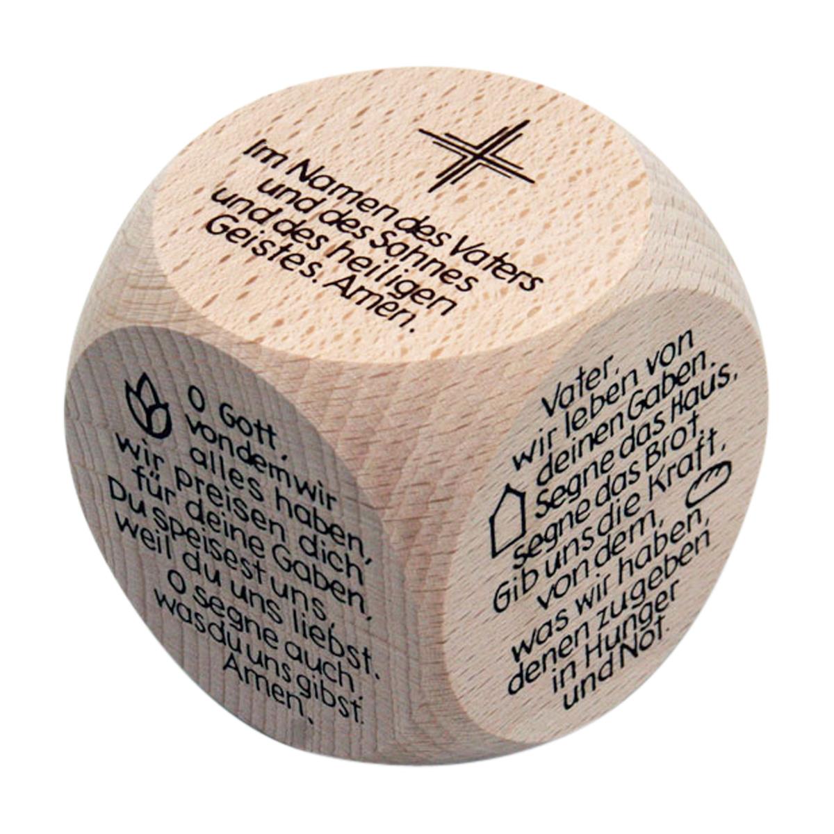 Tischgebete Gebetswürfel mit einfarbigem Druck- 5983