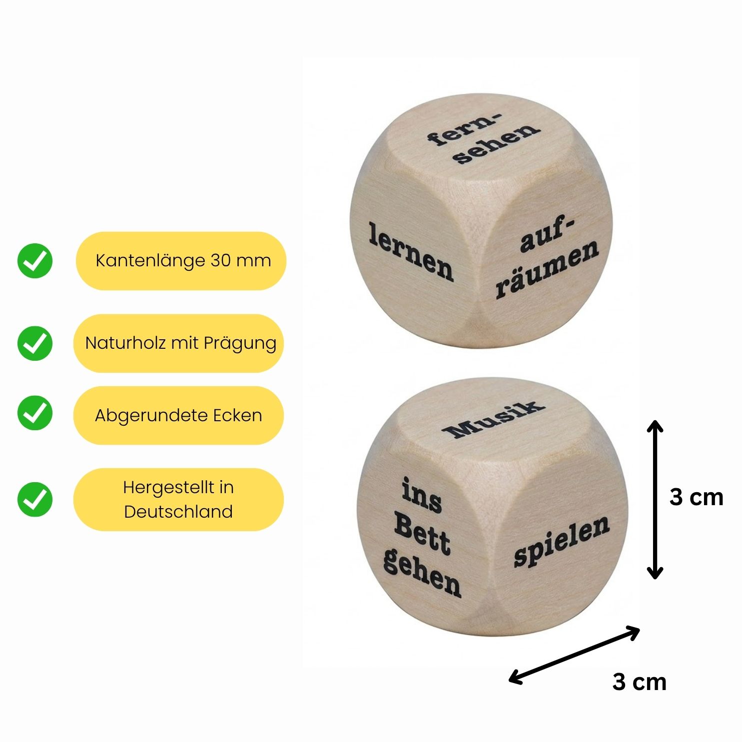 Kinder Was Tun Holzwürfel Entscheidungswürfel 1 Stück--4136