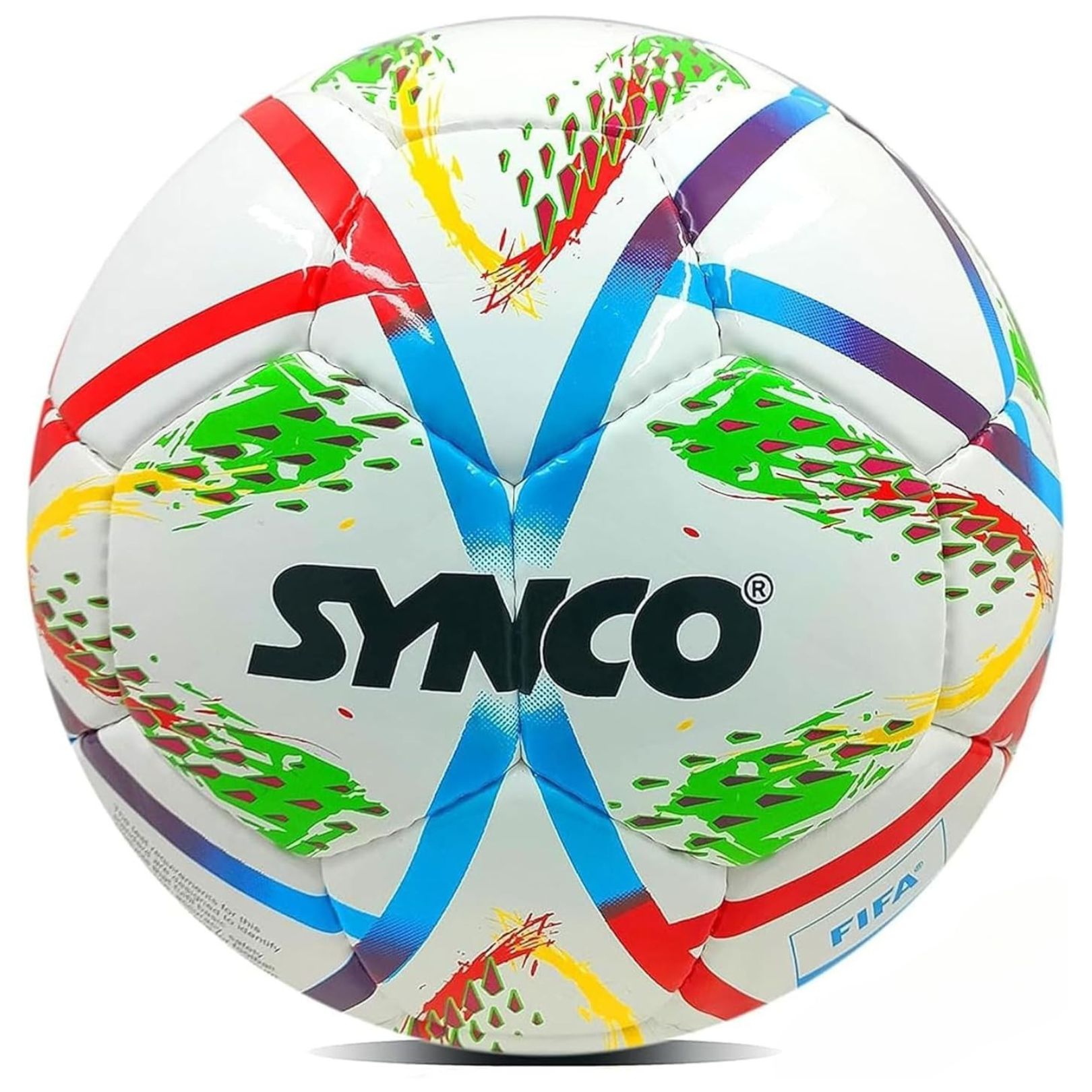 Synco Fußball Gr 5 – Handgenäht  Hydra-Lock Tech, FIFA Basic zert.1001