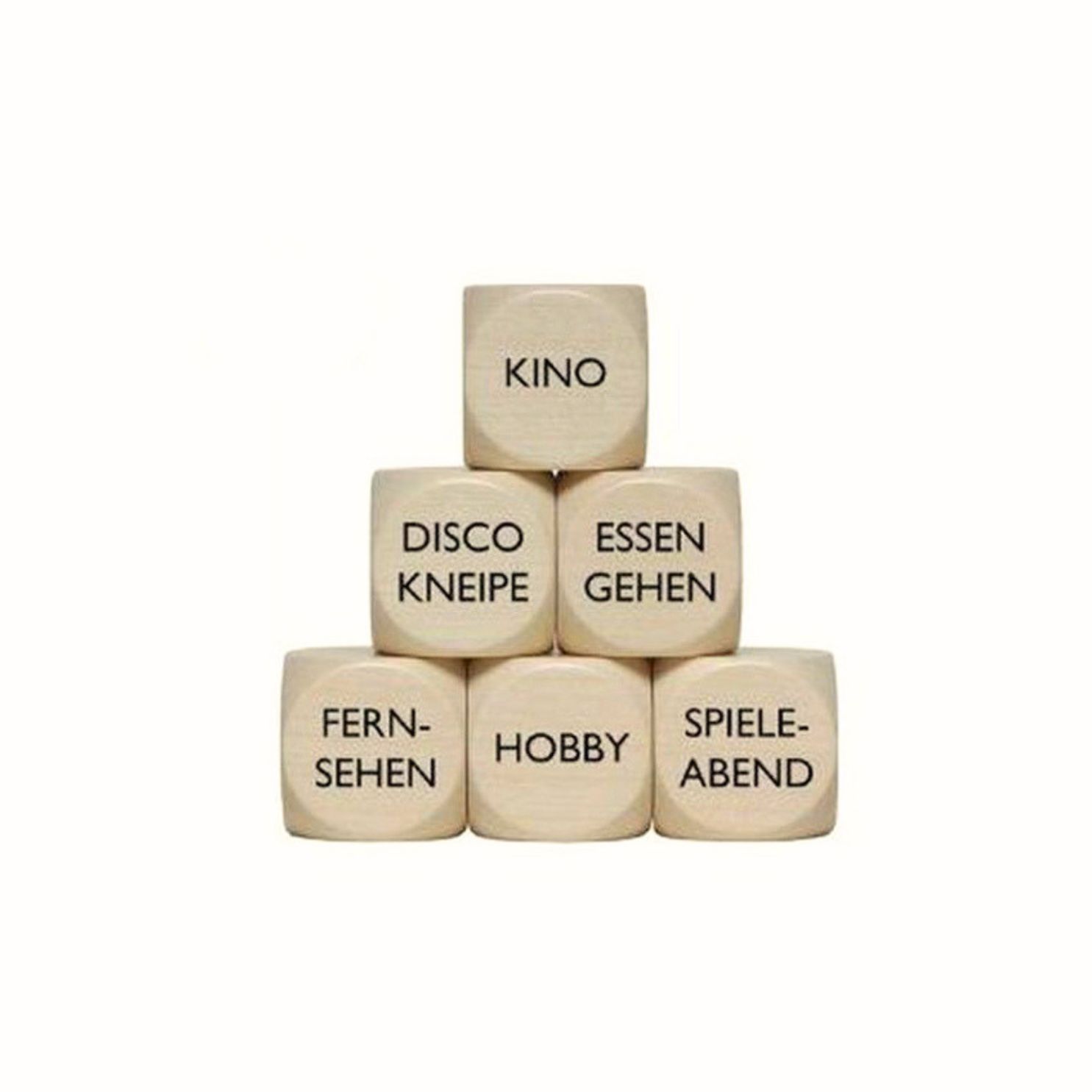 Was machen wir? Holzwürfel 30 mm Entscheidungswürfel - 4146