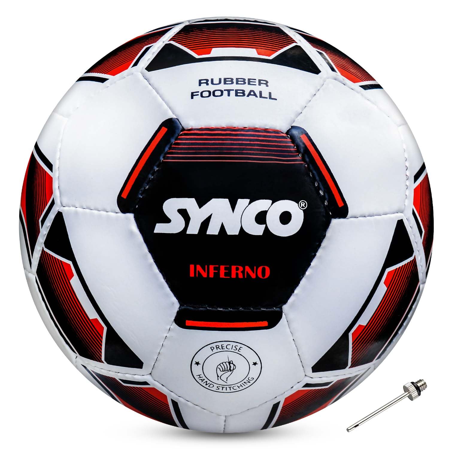 Synco Inferno Fußball Größe 5 – Weiß Trainingball für Profis - 1007