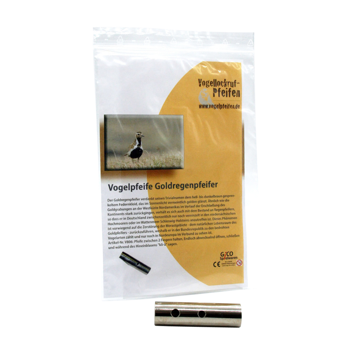 Vogelpfeife Goldregenpfeifer - V806 Auslaufmodell Sonderpreis